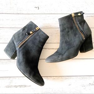 ⭐️ Kate Spade | Navy Blue Suede Booties